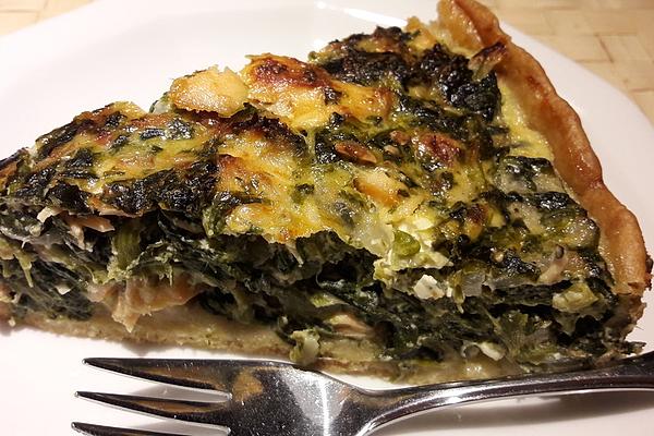 Quiche with Stremel Salmon and Spinach