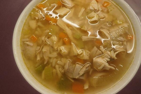 Quick Chicken Soup with Vegetables and Rice