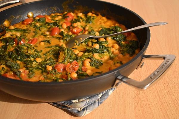 Quick Spinach and Chickpea Dish