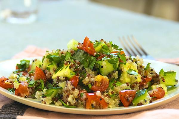 Quinoa Power Salad with Tomatoes and Avocado