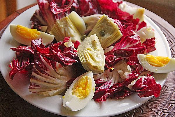Radicchio – Artichoke – Salad with Egg