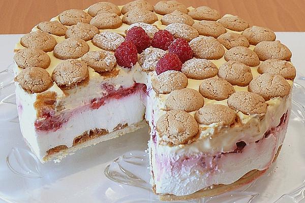 Raspberry Amarettini Pie (or Dome)