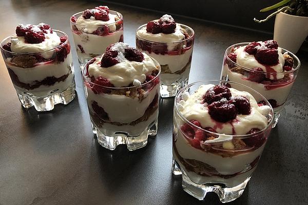 Raspberry Cantuccini Layered Dessert