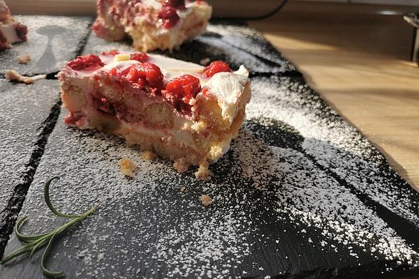 Raspberry Tiramisu Cake, No Bake