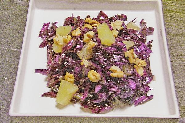 Red Cabbage Salad with Pineapple