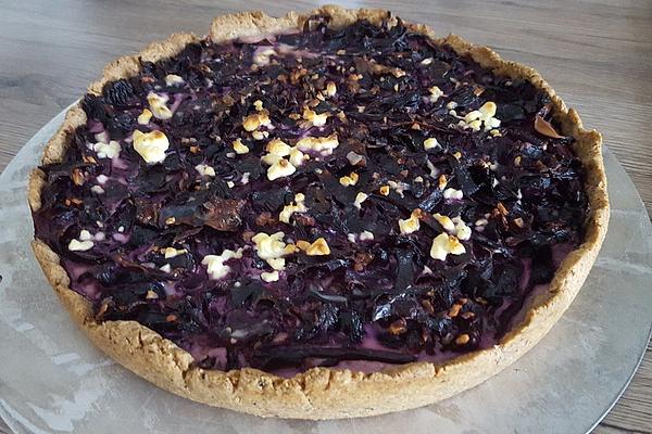 Red Cabbage Tart with Fresh Goat Cheese