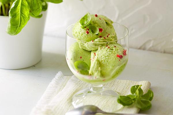Refreshing Basil Ice Cream