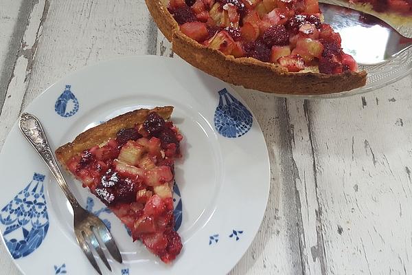 Rhubarb and Raspberry Tart