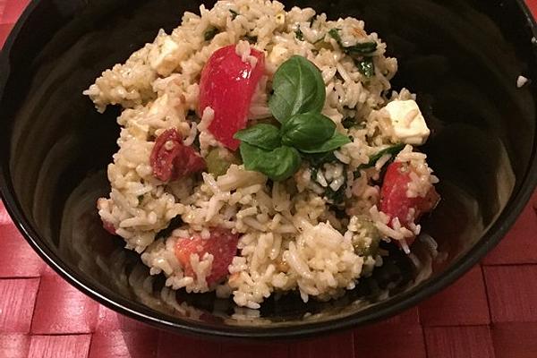 Rice Salad with Rocket and Pesto