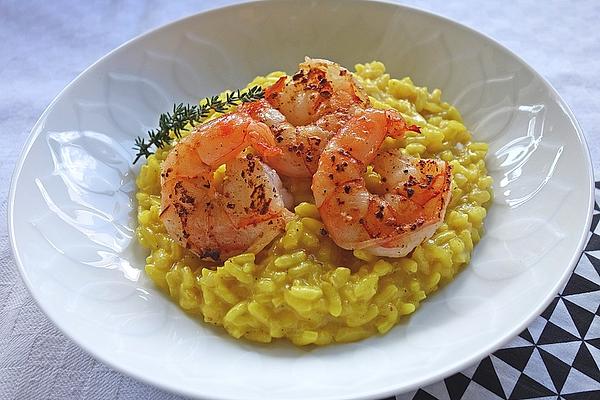 Risotto Milanese with Prawns
