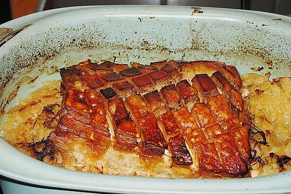 Roast Pork on Sauerkraut
