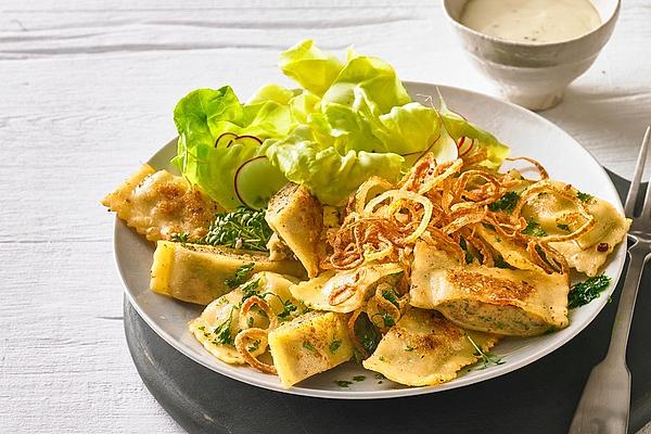 Roasted Maultaschen with Green Salad