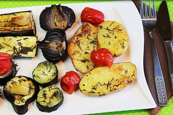 Roasted Vegetables from Baking Sheet
