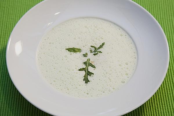 Rocket Cream Soup with Roasted Pine Nuts