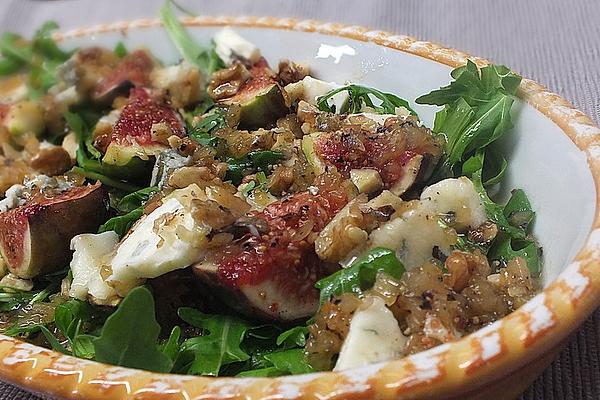 Rocket Salad with Figs, Gorgonzola and Ginger Dressing