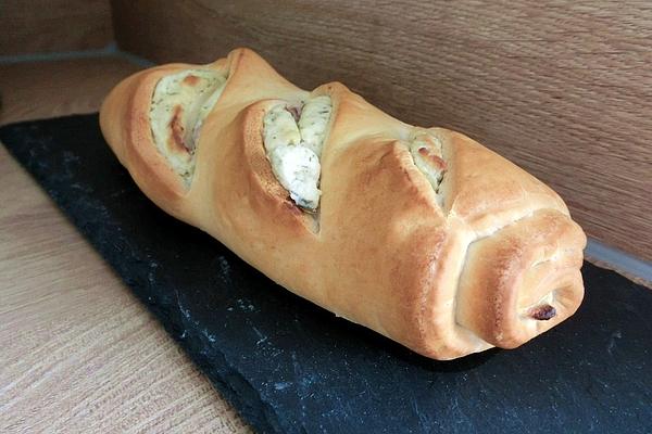 Rolled Onion Bread with Cream Cheese