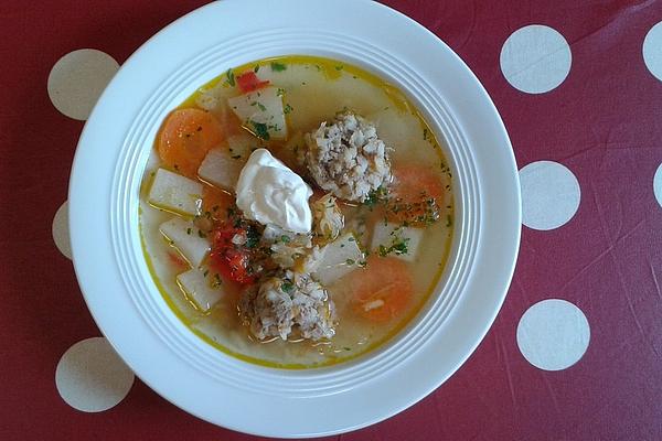 Romanian Meatball Soup