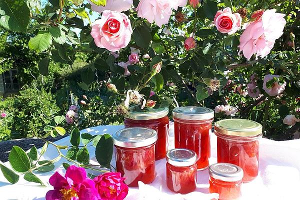 Rose Blossom Rhubarb Jam