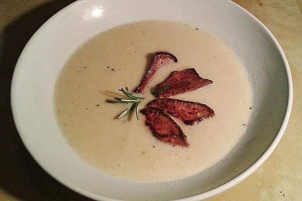 Rosemary Soup with Glazed Duck Liver