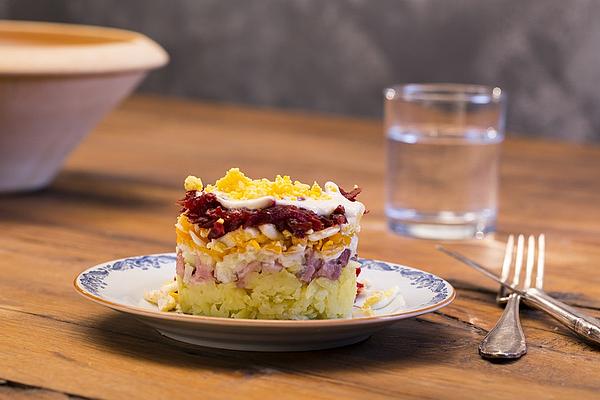 Russian Layered Salad `Herring in Fur Coat`