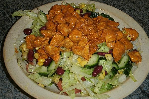Salad Plate with Curry Strips