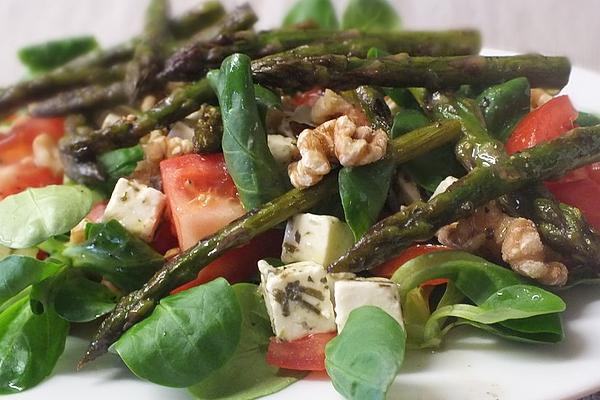 Salad Variation with Fried Asparagus