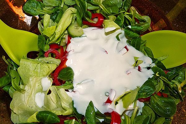 Salad with Sour Cream and Lemon Dressing