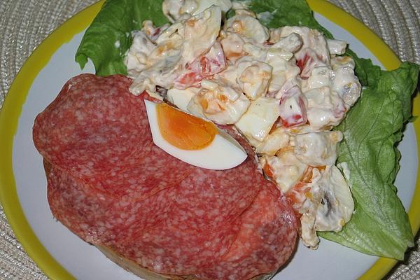 Salami Bread with Egg Salad