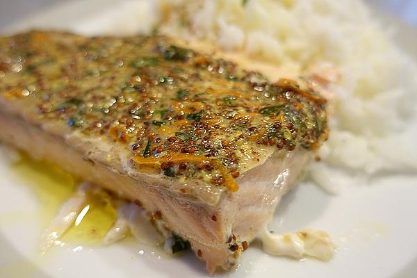 Salmon with Tarragon Mustard Butter