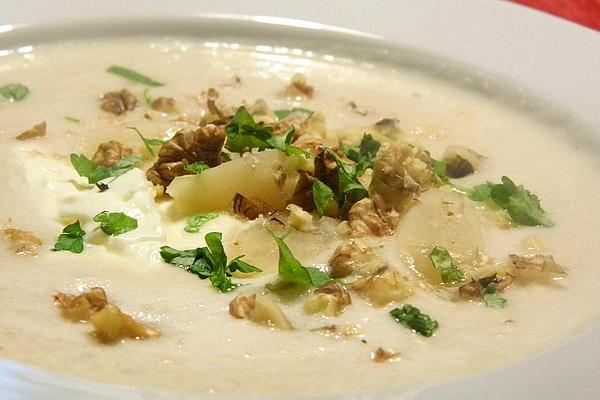 Salsify Soup with Walnuts