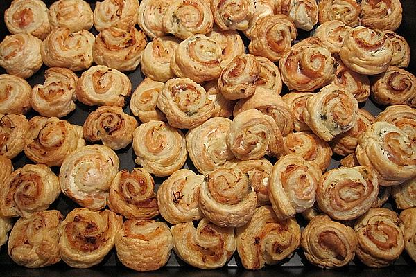 Savory Puff Pastry Rolls with Salmon