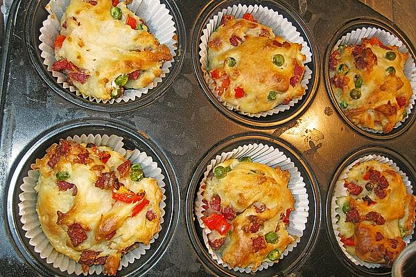 Savory Salami and Vegetable Muffins