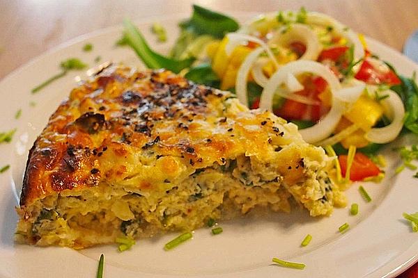 Savoy Cabbage and Cream Quiche with Mountain Cheese