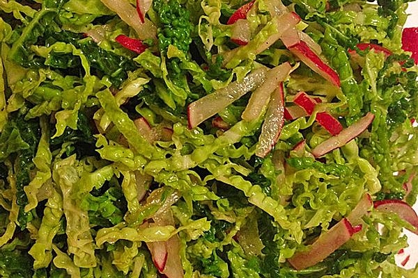 Savoy Cabbage and Radish Salad