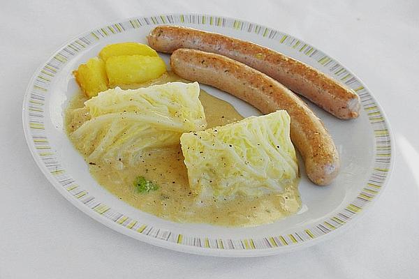 Savoy Cabbage Quarter in Mustard and Cream Sauce