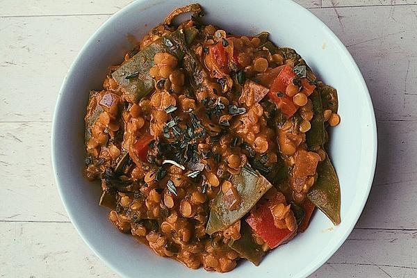 Simple Red Lentil and Spinach Curry