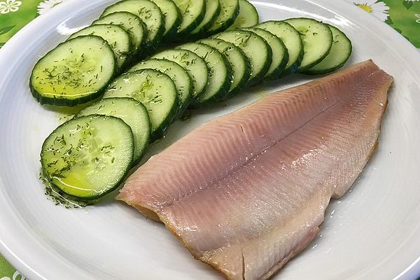 Smoked Trout Fillets with Cucumber