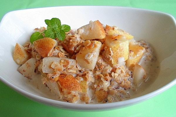 Smokey`s Hot Pear Muesli Breakfast