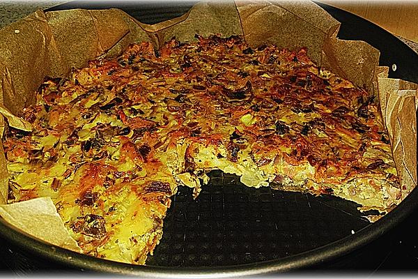 Sonja`s Bottomless Low Carb Quiche with Wild Herbs