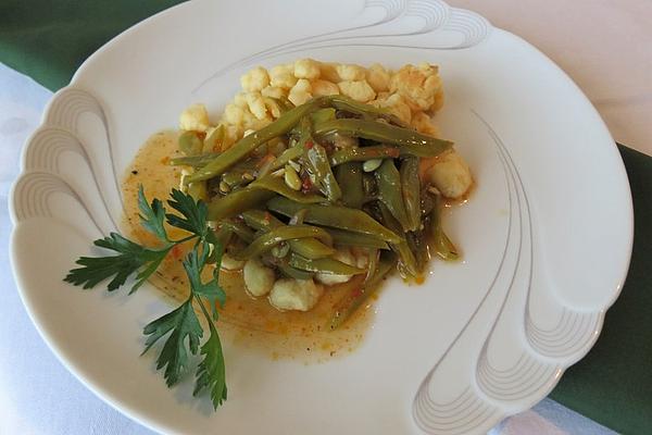 Sour Beans with Spaetzle