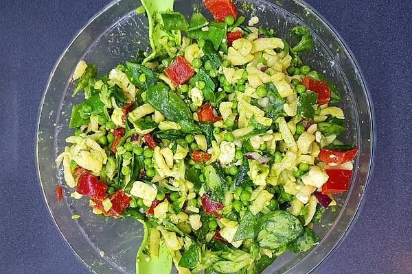 Spaetzle Salad with Pesto and Vegetables