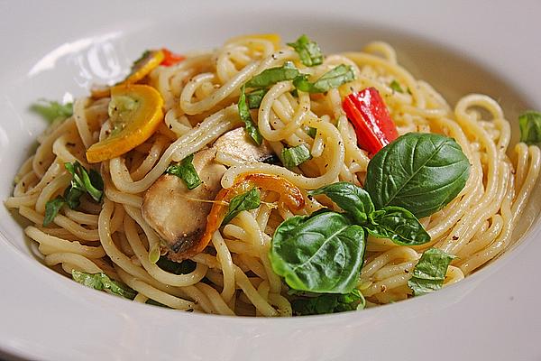 Spaghetti Salad with Grilled Vegetables