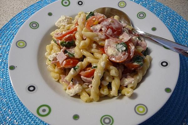 Spaghetti with Wild Garlic and Sheep Cheese Sauce