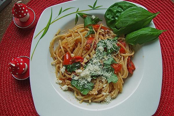 Spaghettini with Cherry Tomatoes and Balsamic Vinegar