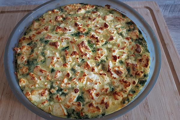 Spinach and Salmon Quiche Low Carb