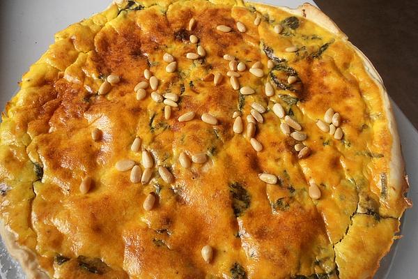 Spinach Quiche with Goat Cream Cheese