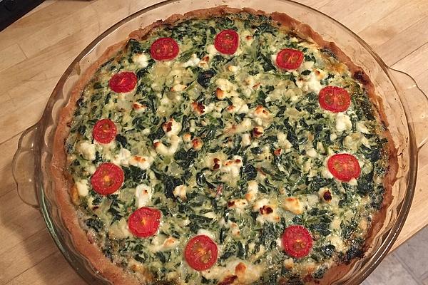 Spinach Sheep Cheese Quiche