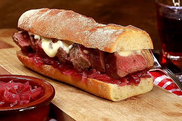 Steak Sandwich with Onion Jam