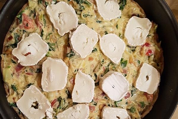 Sticky Quiche with Goat Cheese
