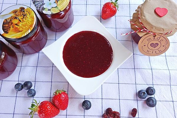Strawberry-cranberry-blueberry Jam